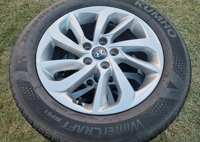 Grajewo ogłoszenia: Komplet kół aluminiowych 17 cali do Hyundai, z oponami zimowymi...